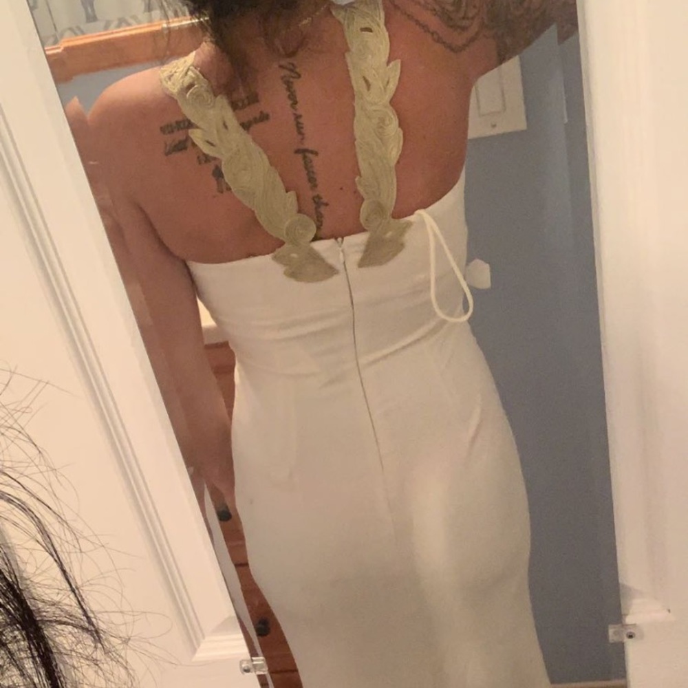 Beautiful White and gold down
